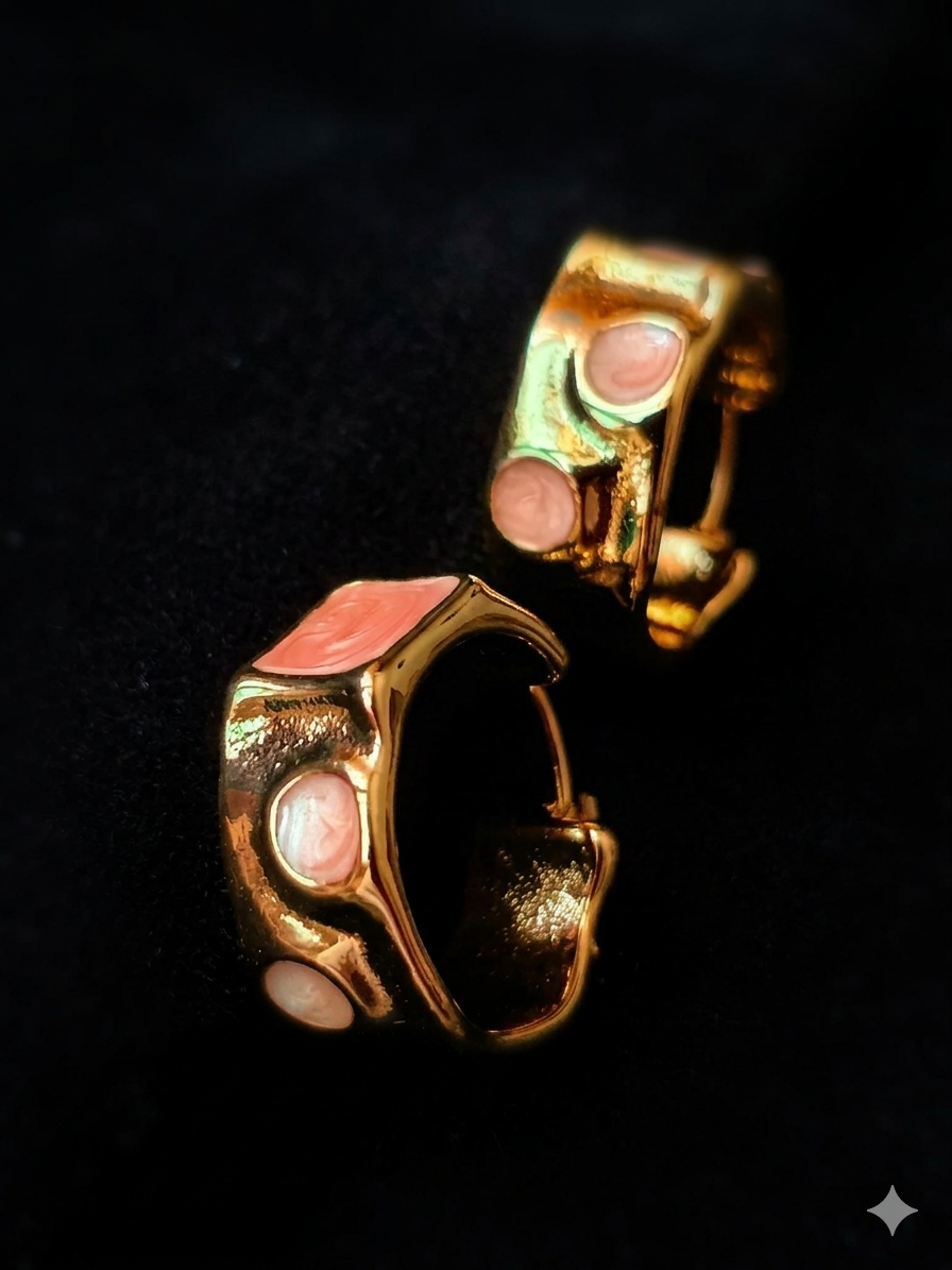 Anti Tarnish_Chunky Gold Plated Hoop Earrings