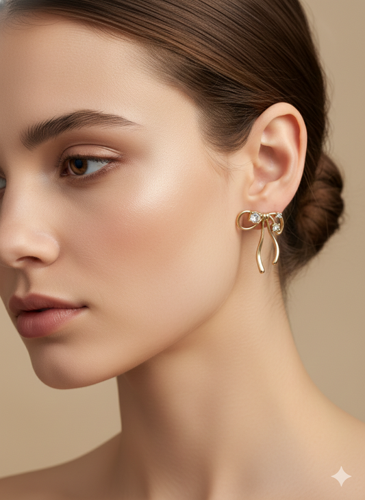 Gold-Plated Vow Knot Earrings