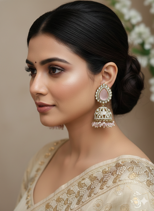 Kundan Polki_Jhumka Earring Set