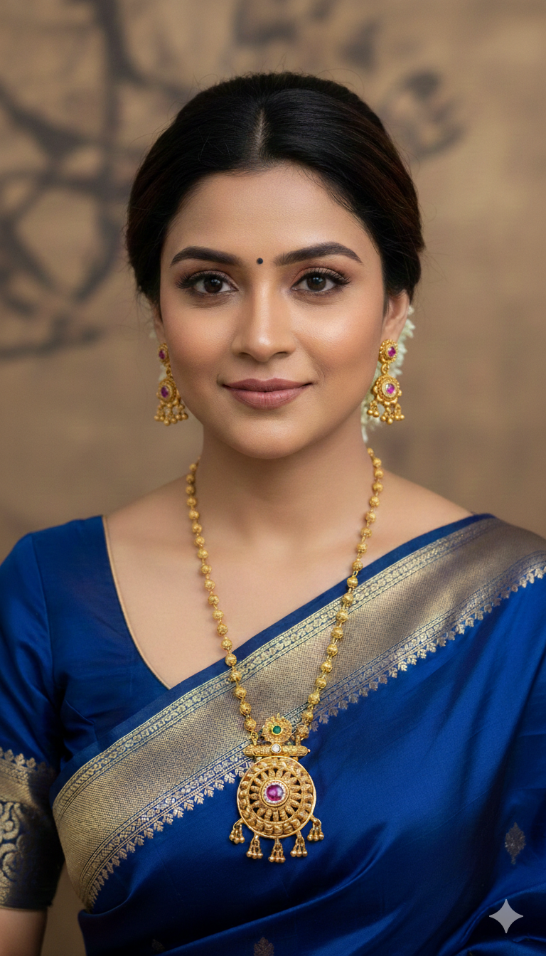 Antique Matte Gold Long Haram Set