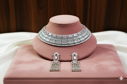 American Diaomnd_Semi Bridal Necklace Set