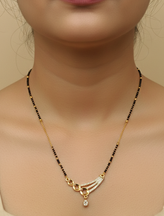 Winged Shape_Gold Plated Mangalsutra