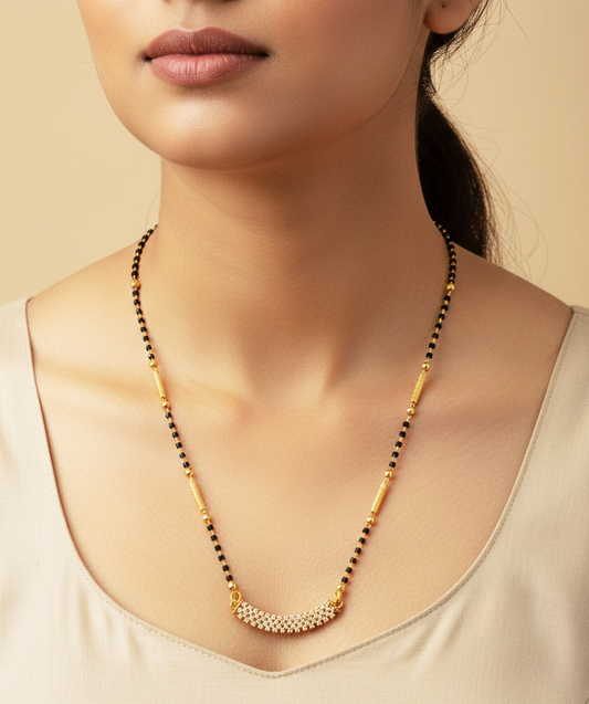 Gold Plated_American Diamond Mangalsutra