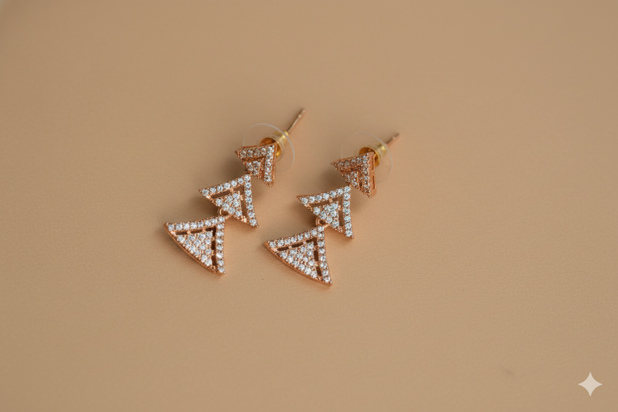 American Diamond_Triangle Shape Necklace Set