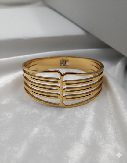 Anti Tarnish- Gold Plated Cuff Bracelet