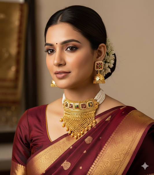 Brass_Rajwari Heritage Style Necklace Set