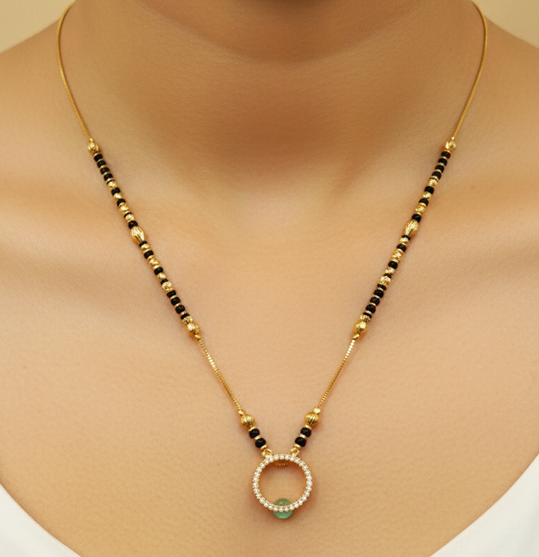 Traditional gold-plated Mangalsutra