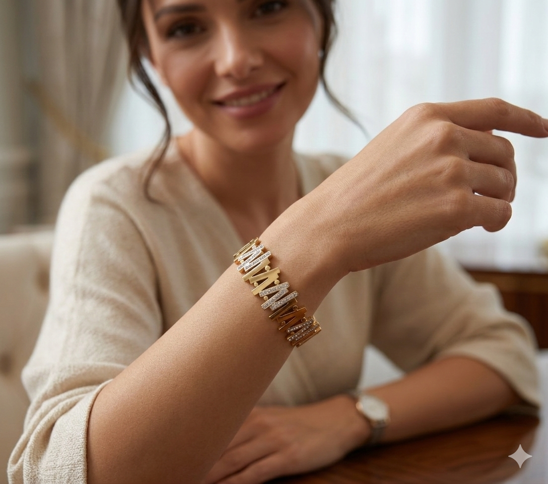 Anti Tarnish_Diamond Studded Bracelet