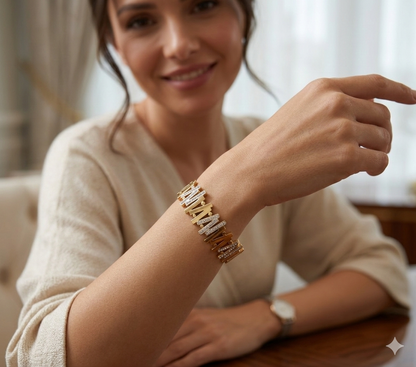 Anti Tarnish_Diamond Studded Bracelet