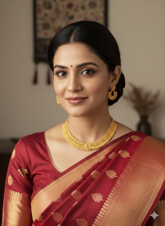 Gold Plated_Temple-style Necklace Set