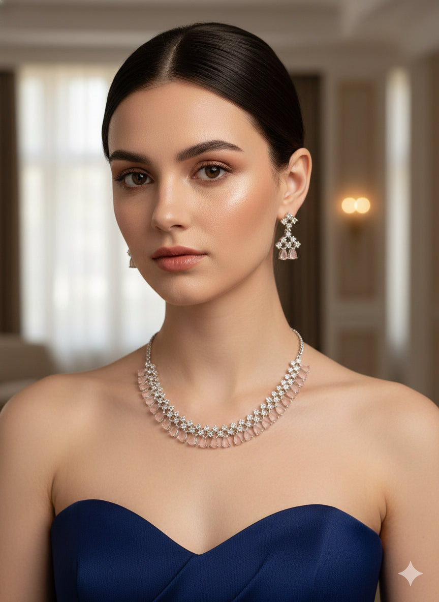 American Diamond Necklace New Design