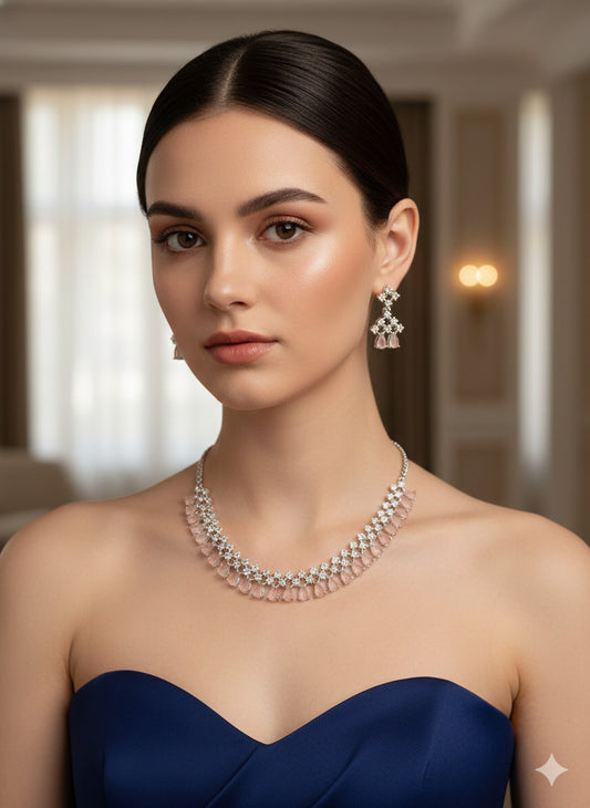 American Diamond Necklace New Design