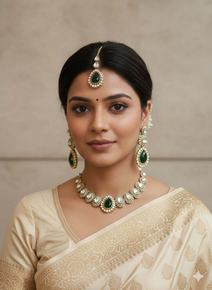 Kundan Polki_Stone Necklace Set