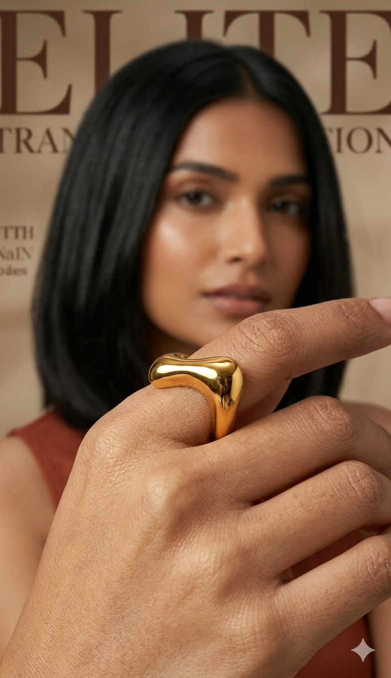 Anti Tarnish_Gold Plated Twisted Ring