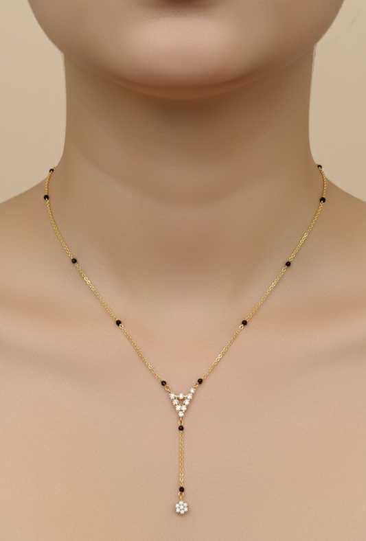 Drop Shape_Gold Plated Mangalsutra