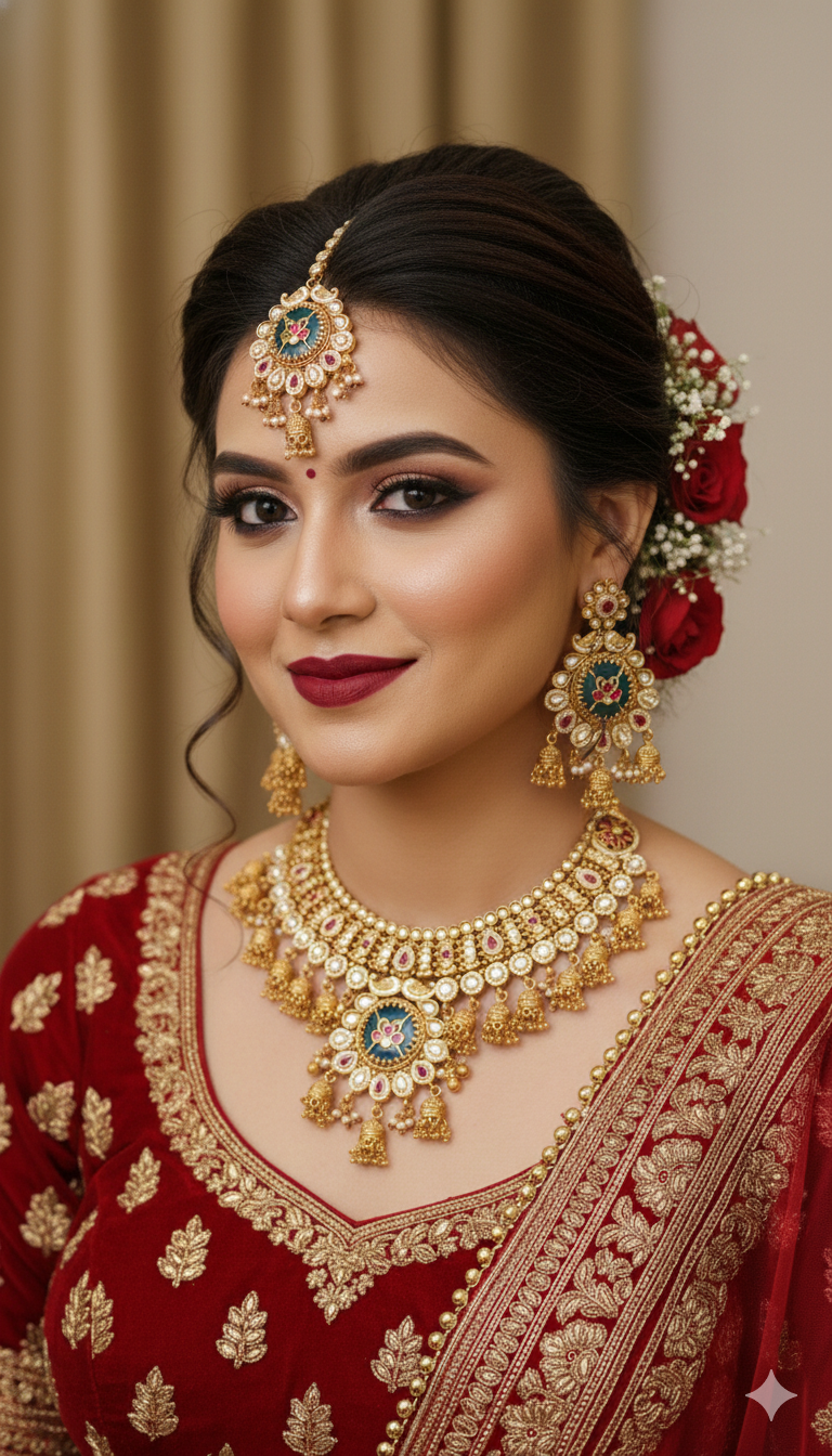 Traditional Heritage Semi Bridal Jewellery Set