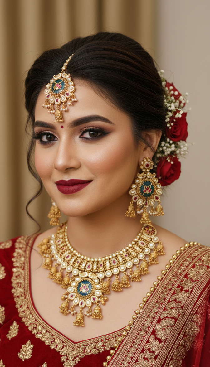 Traditional Heritage Semi Bridal Jewellery Set