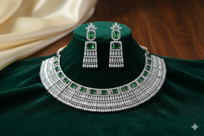 American Diaomnd_Semi Bridal Necklace Set