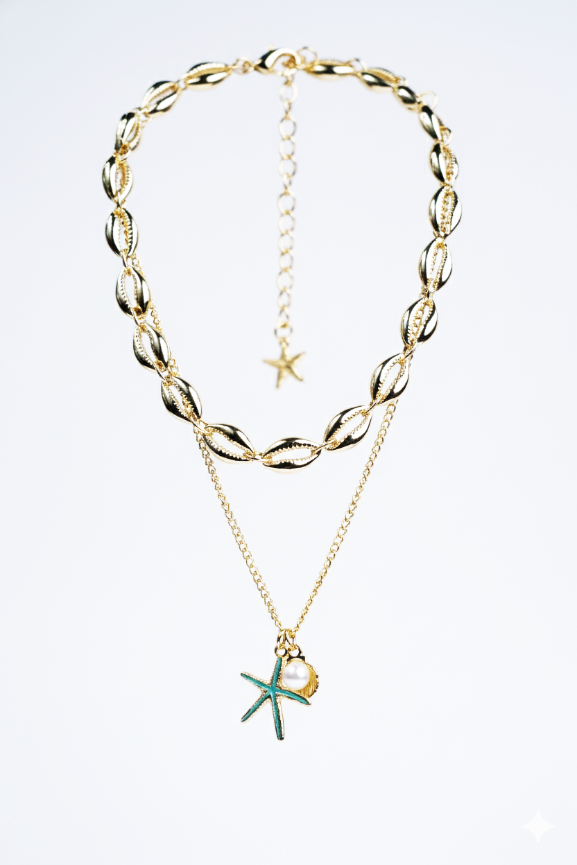 Anti Tarnish_Layered Charms Necklace Set