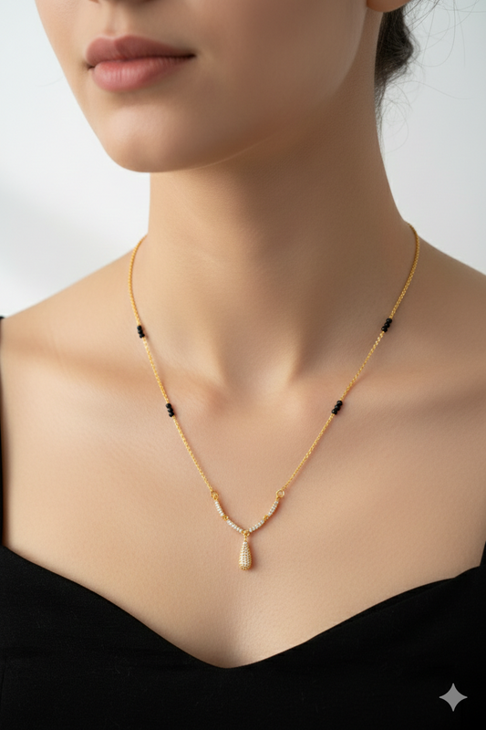 Drop Shape_American Diamond Mangalsutra