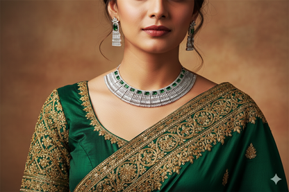 American Diaomnd_Semi Bridal Necklace Set