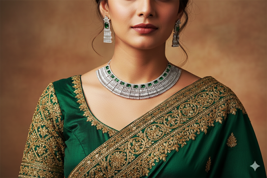 American Diaomnd_Semi Bridal Necklace Set