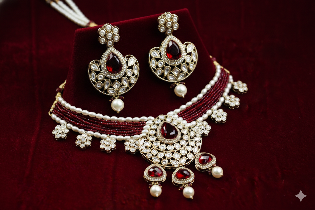 Kundan Polki_Choker Necklace Set