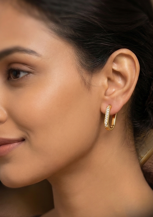 Anti Tarnish_Gold Plated Huggie Hoop Earrings