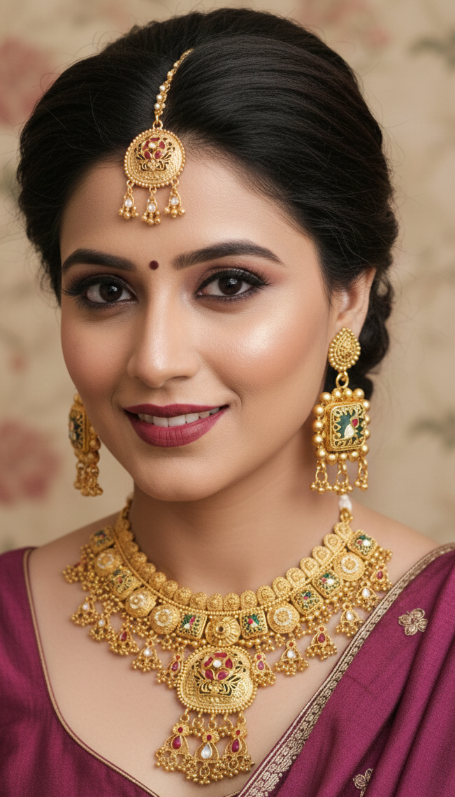 Antique Rajwadi Traditional Necklace Set