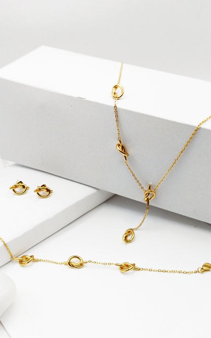 Anti Tarnish_Gold Plated Adjustable Combo Set