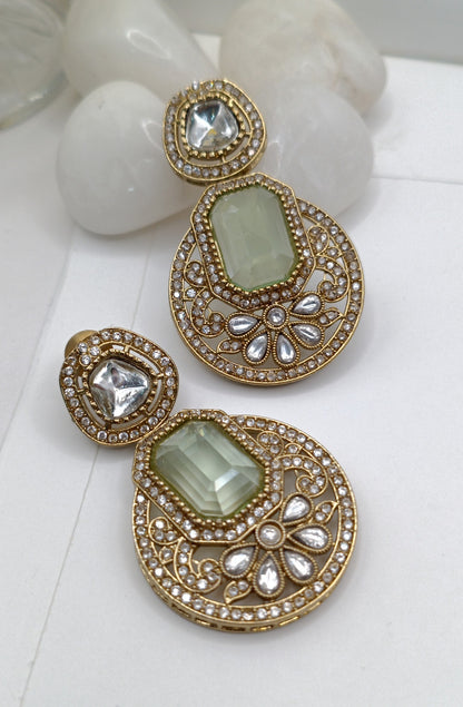 American Diamond - Blue Gemstone Earring