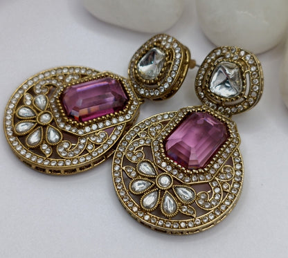 American Diamond - Blue Gemstone Earring