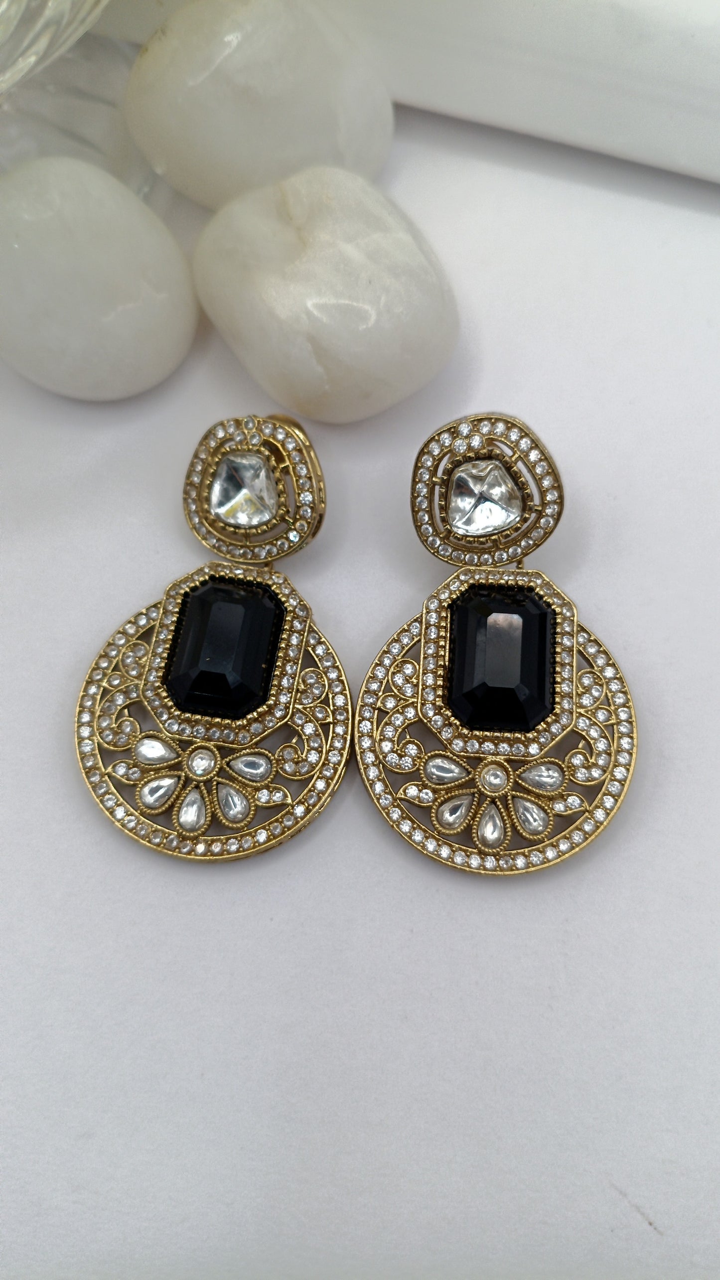 American Diamond - Blue Gemstone Earring
