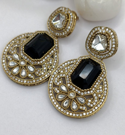 American Diamond - Blue Gemstone Earring
