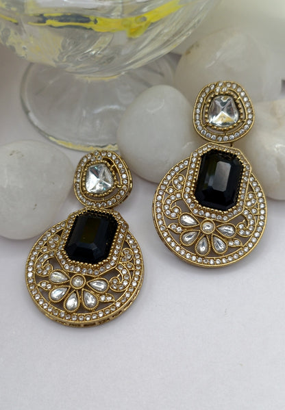 American Diamond - Blue Gemstone Earring