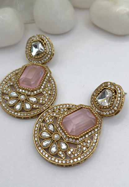 American Diamond - Blue Gemstone Earring
