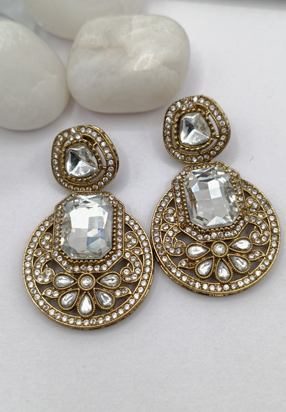 American Diamond - Blue Gemstone Earring