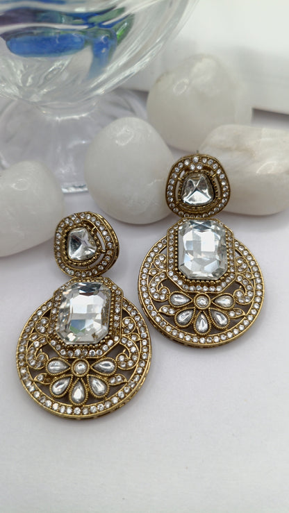 American Diamond - Blue Gemstone Earring