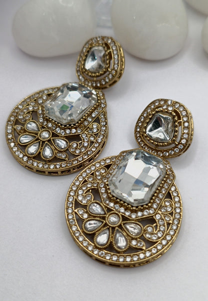 American Diamond - Blue Gemstone Earring