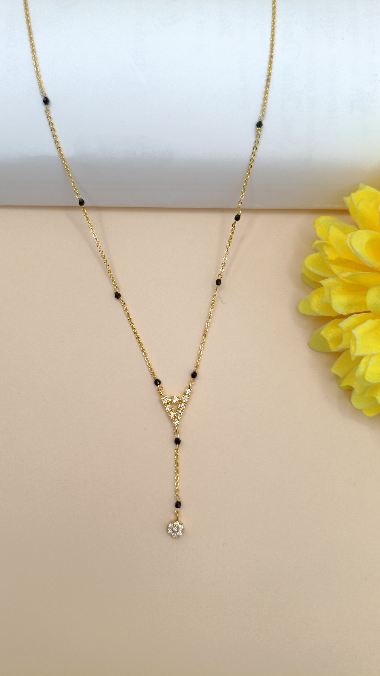 Drop Shape_Gold Plated Mangalsutra