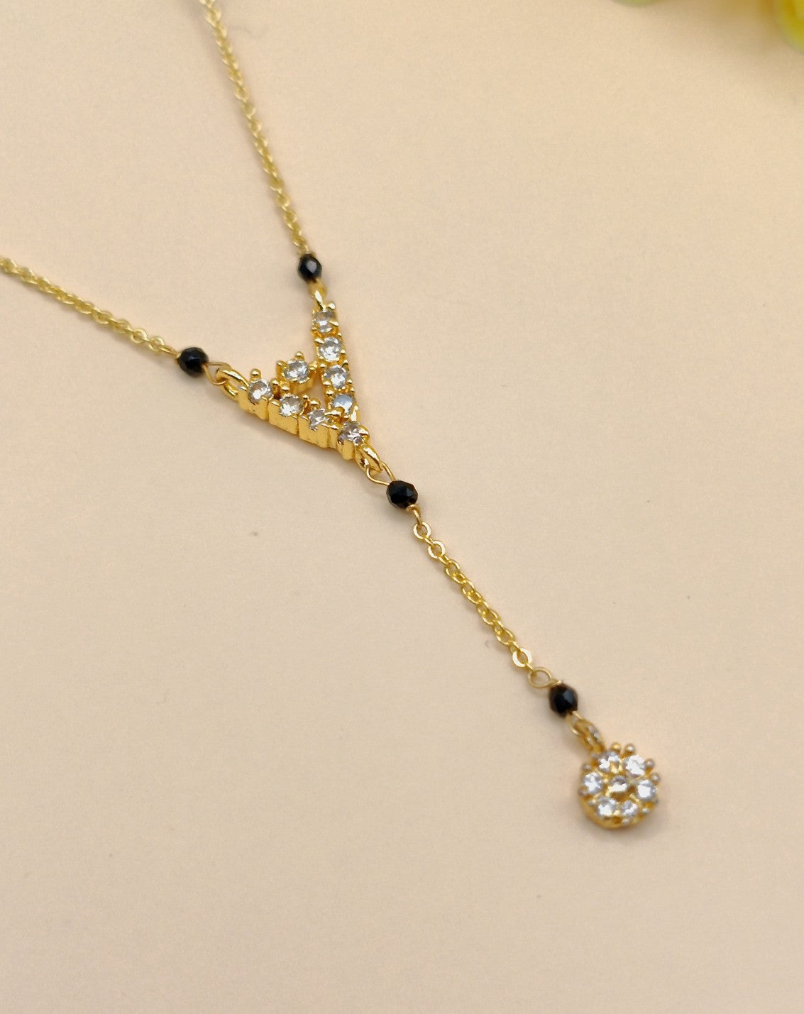 Drop Shape_Gold Plated Mangalsutra
