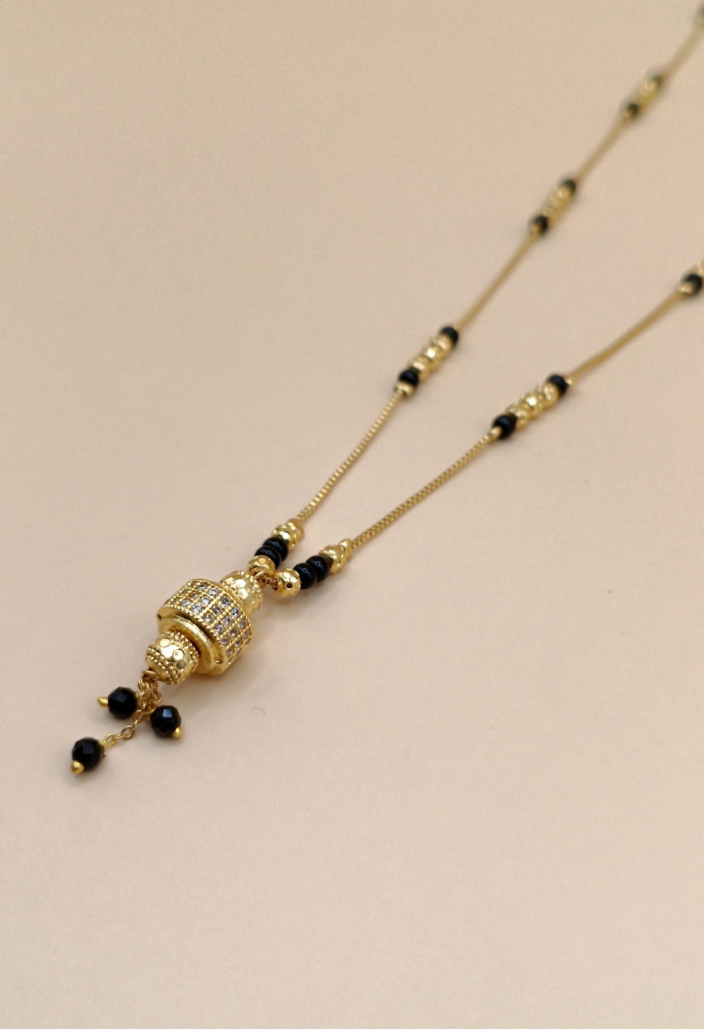 Gold Plated_Barrel Shape Mangalsutra