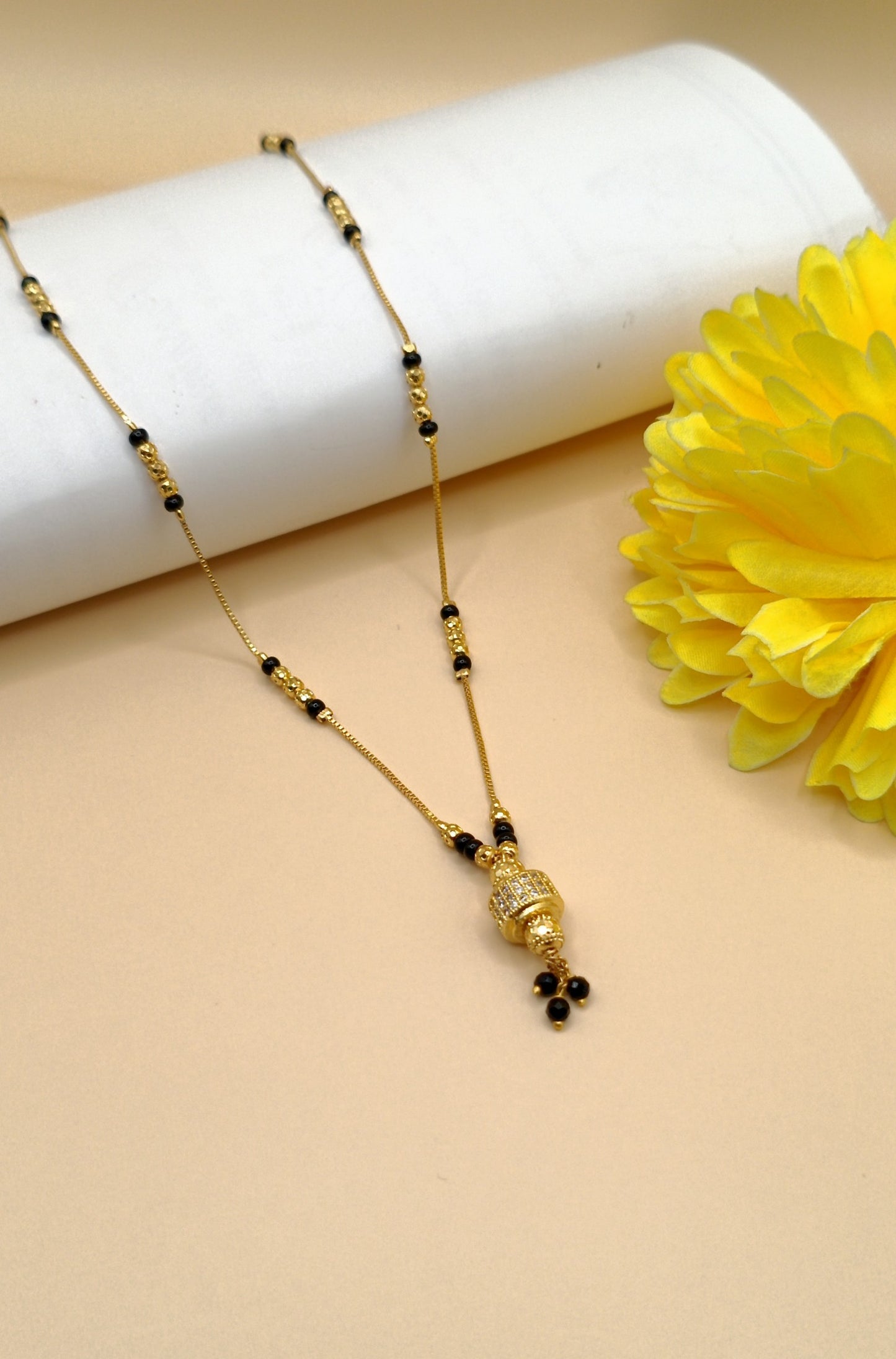Gold Plated_Barrel Shape Mangalsutra
