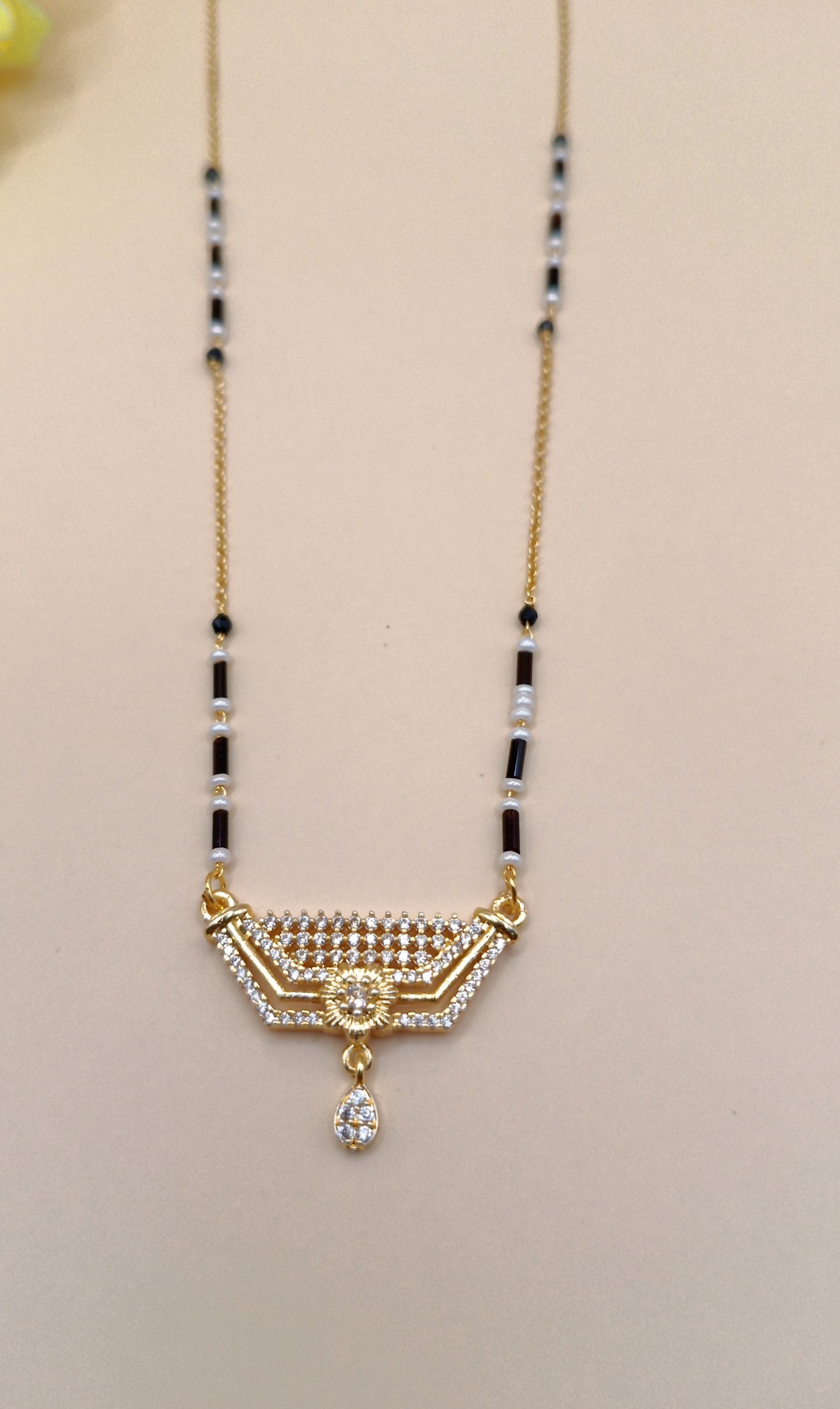 American Diamond Gold Plated Mangalsutra