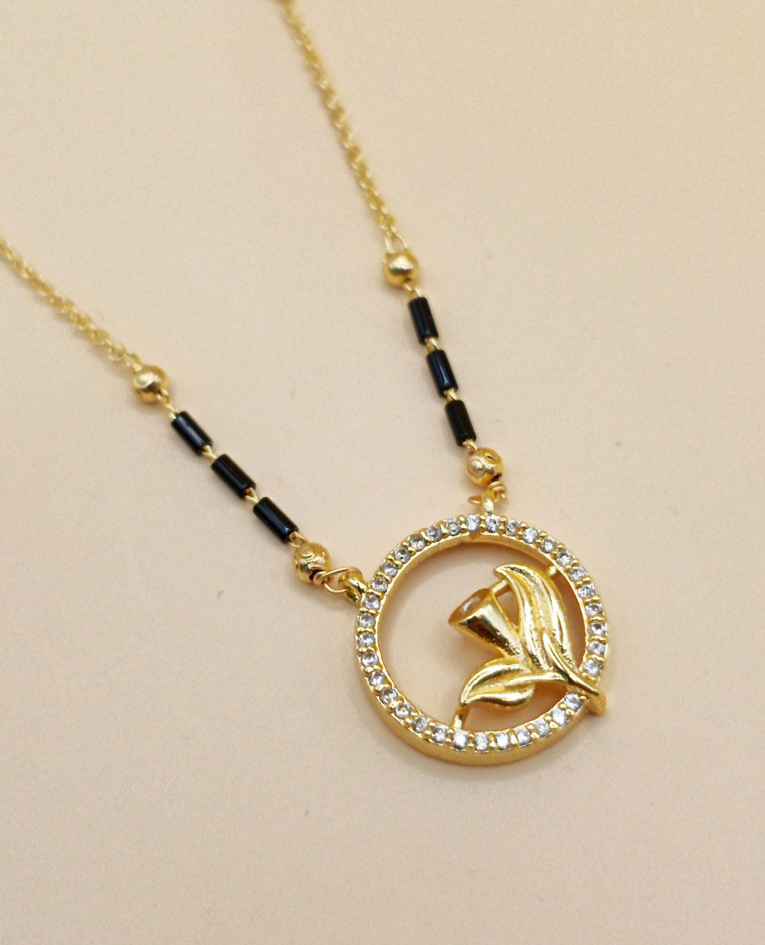 Rose Shape_Gold Plated Mangalsutra