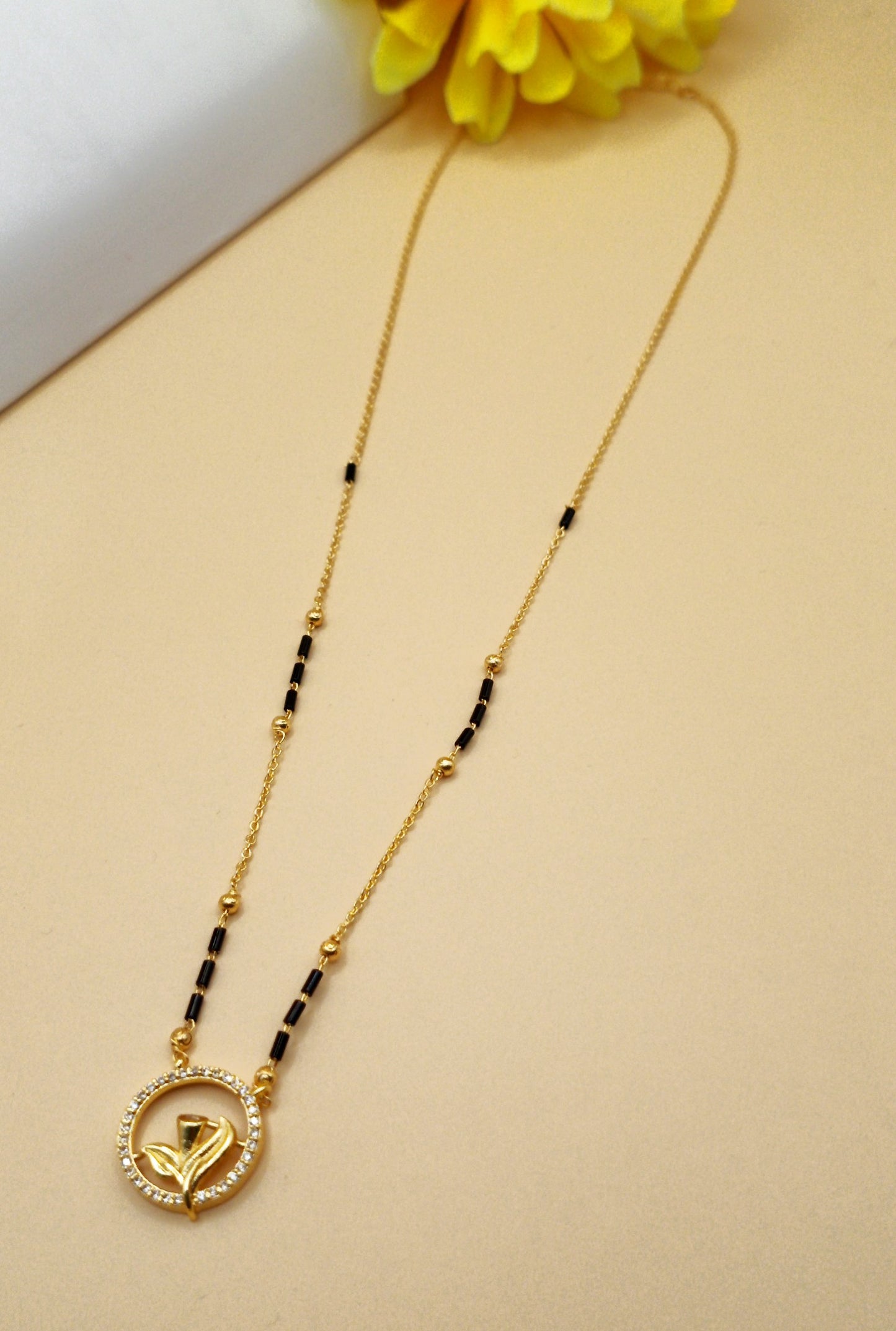 Rose Shape_Gold Plated Mangalsutra