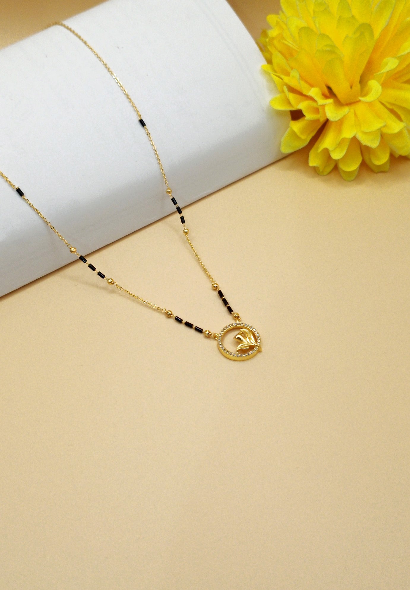 Rose Shape_Gold Plated Mangalsutra