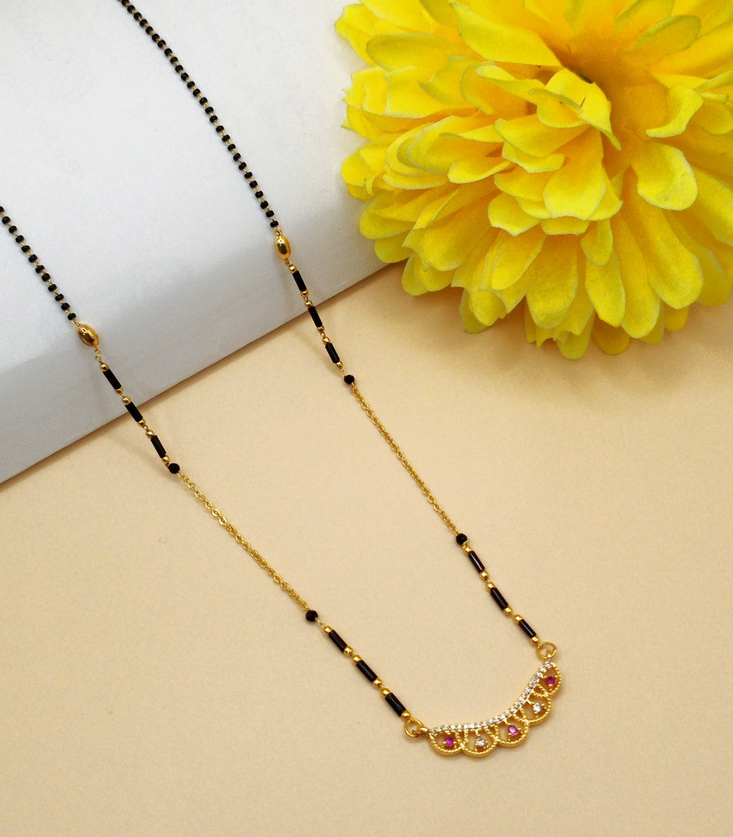 Curved Shape_Gold Plated Mangalsutra