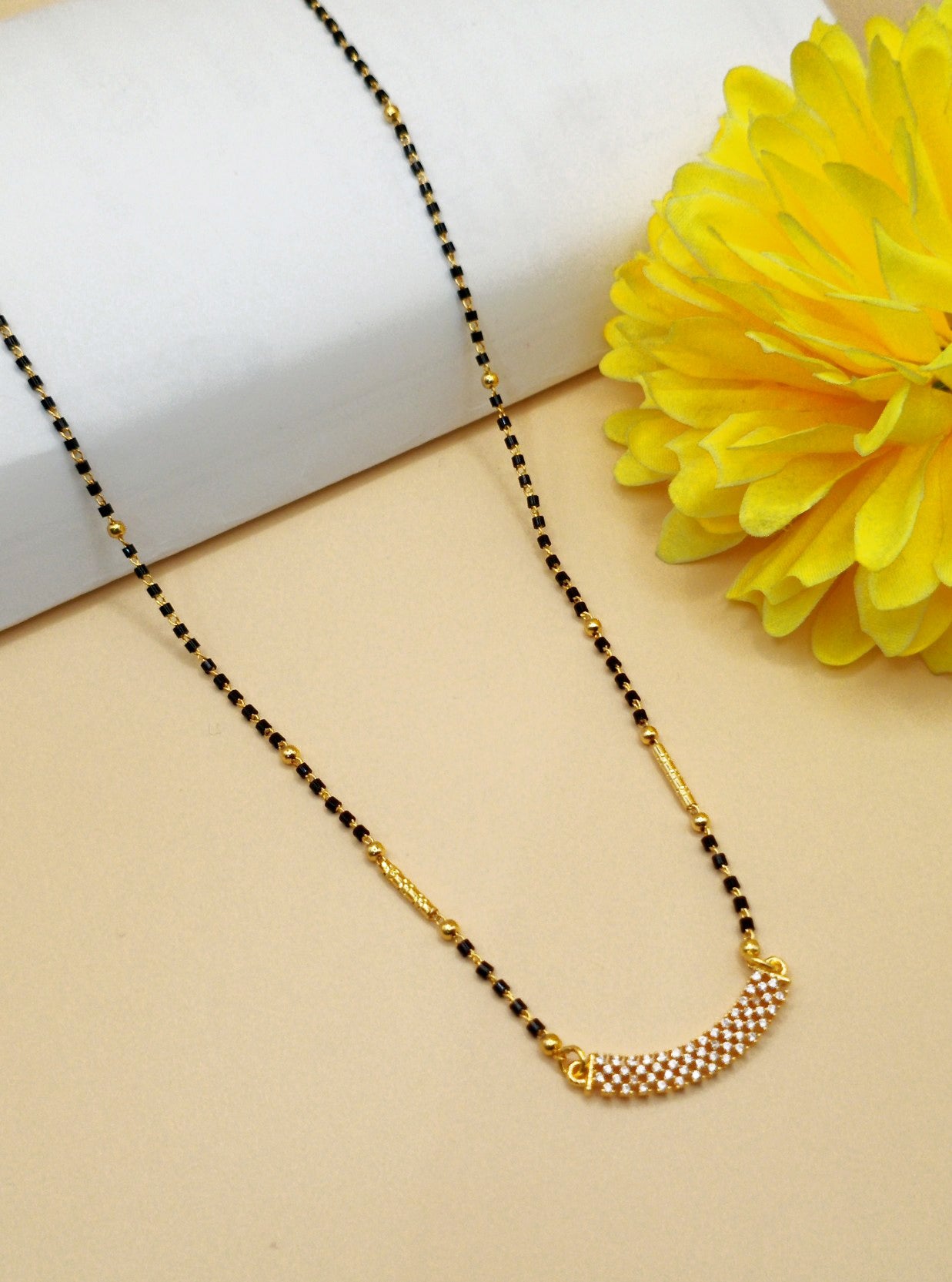 Gold Plated_American Diamond Mangalsutra