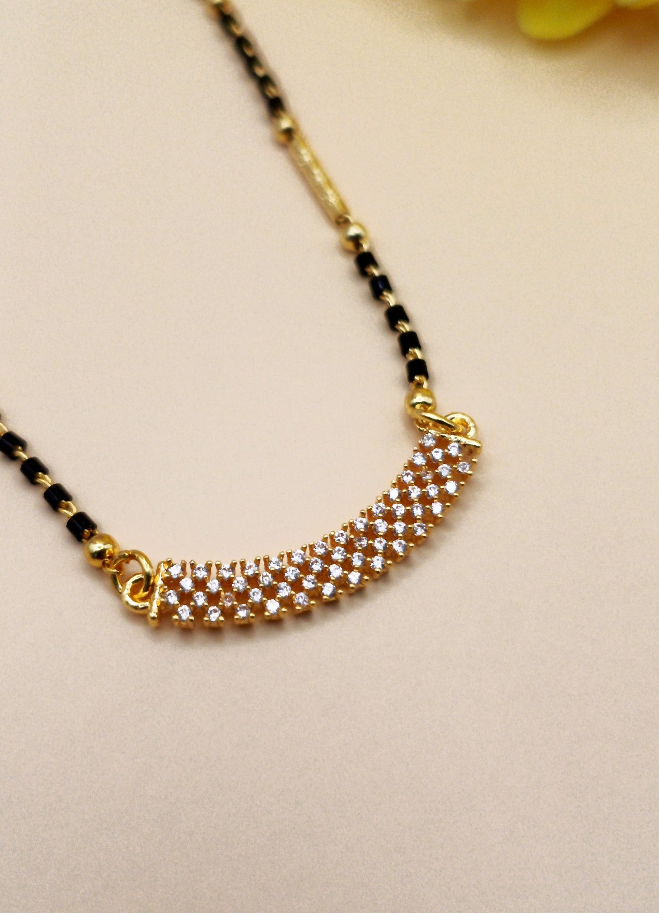 Gold Plated_American Diamond Mangalsutra